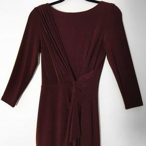 Ralph Lauren | Maroon Faux Wrap Dress